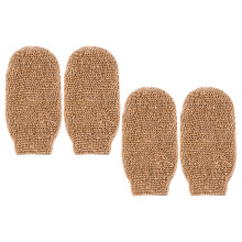 4 Jute Duschhandschuhe Peeling Für