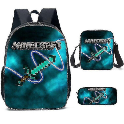 (3pcs, K) KINZON  Primary And Secondary School Schoolbags  Game Peripheral Backpack Three-piece Set