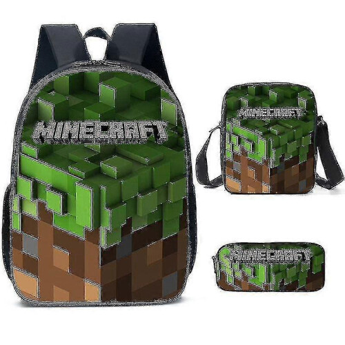 (3pcs, O) KINZON  Primary And Secondary School Schoolbags  Game Peripheral Backpack Three-piece Set