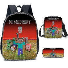 (3pcs, N) KINZON  Primary And Secondary School Schoolbags  Game Peripheral Backpack Three-piece Set