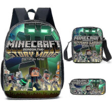 (3pcs, F) KINZON  Primary And Secondary School Schoolbags  Game Peripheral Backpack Three-piece Set