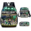 (3pcs,F)KINZON  Primary And Secondary School Schoolbags  Game Peripheral Backpack Three-piece Set 1