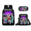 (3pcs, Q) KINZON  Primary And Secondary School Schoolbags  Game Peripheral Backpack Three-piece Set 1