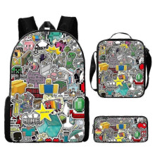 (3pcs, S) KINZON  Primary And Secondary School Schoolbags  Game Peripheral Backpack Three-piece Set