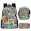 (3pcs,S)KINZON  Primary And Secondary School Schoolbags  Game Peripheral Backpack Three-piece Set 1