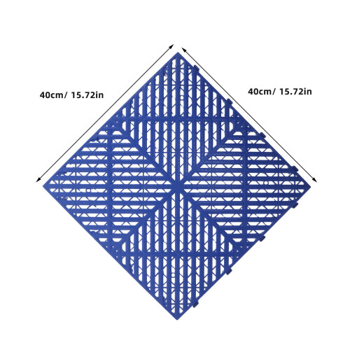 Interlocking Blaue Kunststoff Garage Bodenfliesen Gittermatte 2