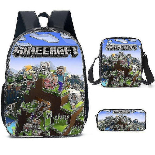 (3pcs, Q) KINZON  Primary And Secondary School Schoolbags  Game Peripheral Backpack Three-piece Set 2