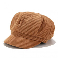 (Camel) Women Vintage Corduroy Cap Leisure England Style Retro Octagonal Hat For Ladies Painter Winter