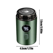 (green)Electric Mini Razor Rechargeable Full Body Wash Travel Car Portable Men's Razor Painless Cordless Trimmer Knive Face Beard Razor