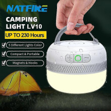(5200mAh 10-230Hrs) LV10 Rechargeable Camping Lantern 230 Hour Camping Flashlight with Magnet Lighting Fixture Tent Fishing Portable Emergency Light