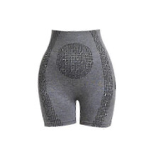(XL, grey) Micro-Vibration Massage Module Ice Silk Ion Fiber Repair Shaping Shorts