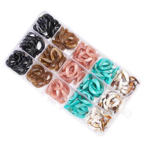 1Ensemble Anneaux Connecteurs Colorés Kit Accessoires DIY