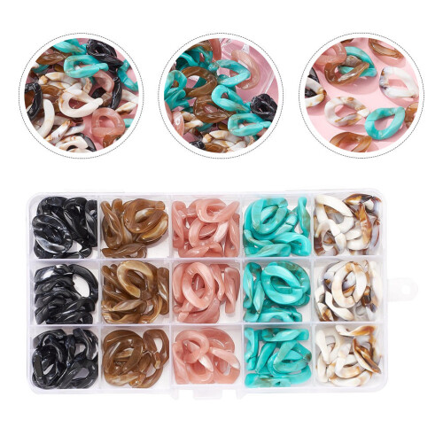 1Ensemble Anneaux Connecteurs Colorés Kit Accessoires DIY 1