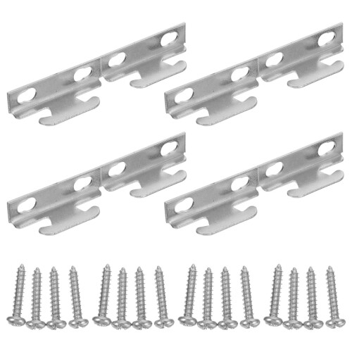 Curtain Rod Brackets Für Home Use Silber 4 Sets