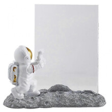 (Photograph) Resin Astronaut Figurine 6 Inch Photo Frame Picture Display Holder Statue Decor