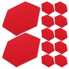 12St Zelfklevende Hexagon Felt Bord Tegels Rood Voor Foto En Notities