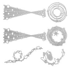 1 Set Kartenbastel Schablonen Stahl, 6 Teile
