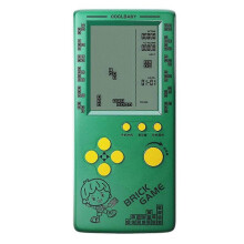 (Green) Rs-100 Tetris Game Console Classic Block Game Puzzle Games Player Handheld Game Machine Brick Games Batteries Not Includedbeyamis G