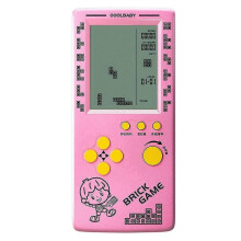 (Pink) Rs-100 Tetris Game Console Classic Block Game Puzzle Games Player Handheld Game Machine Brick Games Batteries Not Includedbeyamis G