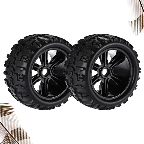 2Stk Truck Wheels Reifen Schwarz 2