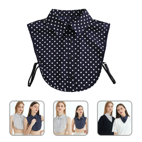 Dot 100% Polyester Vlies Damesshirt Donkerblauw 2
