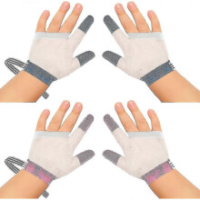 (M, red-blue) 2pairs Stop Thumb Sucking Finger Guard Pink Breathable Baby Finger Sucking Stop For Baby