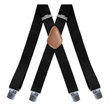 (black) 3.5cm Wide Men's Suspenders Adjustable Trouser Straps Belt Casual Braces Suspenders  Work Outdoor