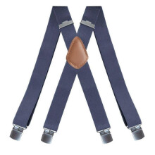 (blue) 3.5cm Wide Men's Suspenders Adjustable Trouser Straps Belt Casual Braces Suspenders  Work Outdoor