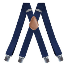 (navy) 3.5cm Wide Men's Suspenders Adjustable Trouser Straps Belt Casual Braces Suspenders  Work Outdoor