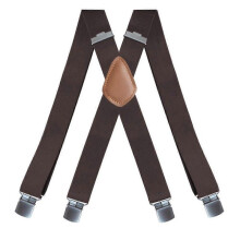 (coffee) 3.5cm Wide Men's Suspenders Adjustable Trouser Straps Belt Casual Braces Suspenders  Work Outdoor