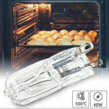 (40W 220V-240V) G9 Oven Light High Temperature Resistant Durable Halogen Bulb Lamp For Refrigerators Ovens Fans 40w 500 Pin Bulb 110v-240v5 pieces Tw