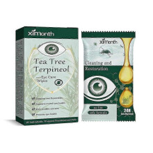 (1box) Eyelid Cleansing Wipes Eye Mite Removing Wipes Tea Tree Oil Moisturizing for Dry Eyes Cleansing Wipes Itchy Eyes