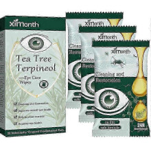 (3boxes) Eyelid Cleansing Wipes Eye Mite Removing Wipes Tea Tree Oil Moisturizing for Dry Eyes Cleansing Wipes Itchy Eyes