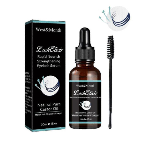 (1PCS) Castor Oil Lashelixir Rapid Growth Strengthening Eyelash Serum Tw