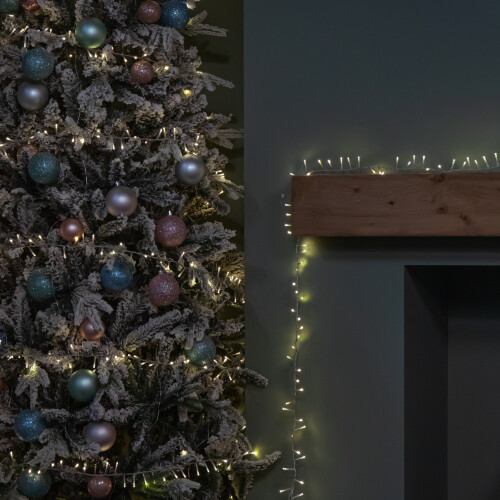 Premier 50m 2000 LED TreeBrights Christmas String Lights with Timer in Warm White on Clear Cable 1