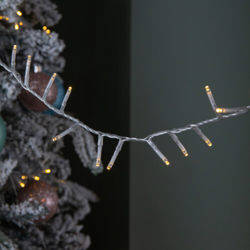 Premier 50m 2000 LED TreeBrights Christmas String Lights with Timer in Warm White on Clear Cable 2