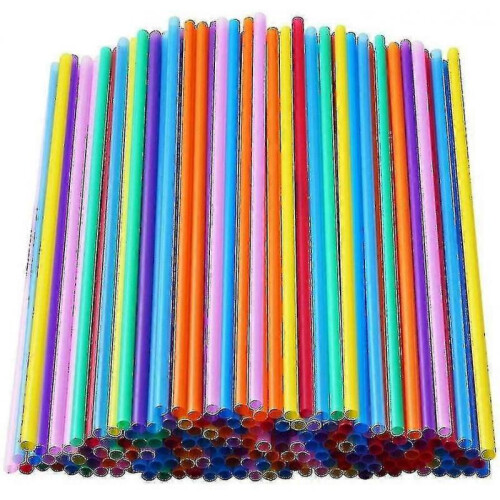 (1000pcs)1000 Pcs Colorful Plastic Long Disposable Drinking Straws-DYDZ