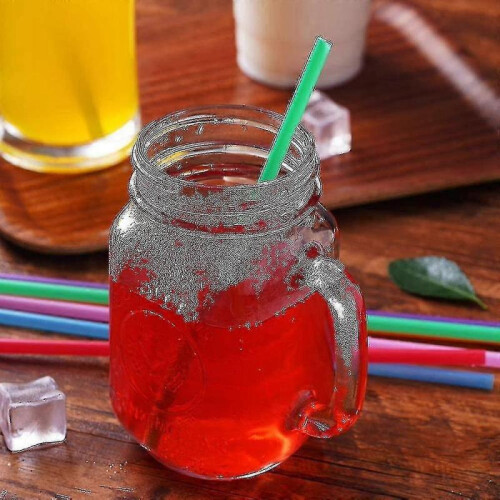 (1000pcs)1000 Pcs Colorful Plastic Long Disposable Drinking Straws-DYDZ 2