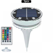 (1PCS) Solar LED Pool Light RGB Color Changing Underwater Solar Wall Lamp Waterproof Decoration Lights for Pond Fountain Aquarium Patio