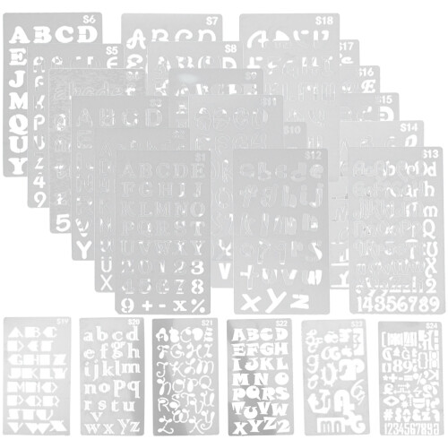 Set 2 Englischen Alphabet Schablonen Für Scrapbooking Kinder