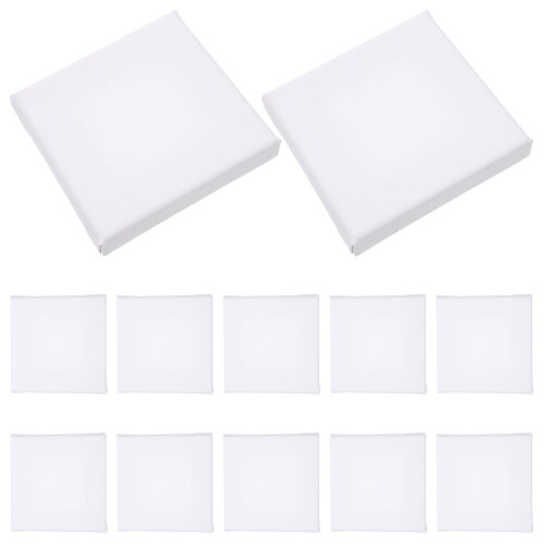 12 Mini Canvas Schilderijen Met Lijst Wit 1