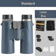 (Blue Standard) 12x42 Binoculars Professional HD Telescope Powerful Long Range BAK4 Prism For Hunting Outdoor Camping ED Lens IPX7 Waterproof