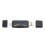 3-in-1 USB-Speicherkarte-Reader, 3 Anschlüsse, Schwarz 16