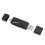 3-in-1 USB-Speicherkarte-Reader, 3 Anschlüsse, Schwarz 8