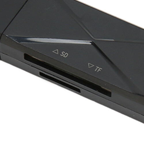 3-in-1 USB-Speicherkarte-Reader, 3 Anschlüsse, Schwarz 2