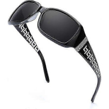 (black) Sunglasses Women Polarised Rhinestones Ladies Sunglasses 100% UV Protection, Category 2l