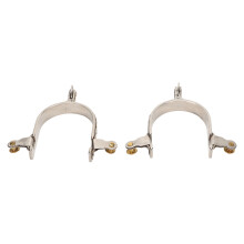 Equestrian Stainless Steel Spurs w/ Rotating Gear & Spur Straps