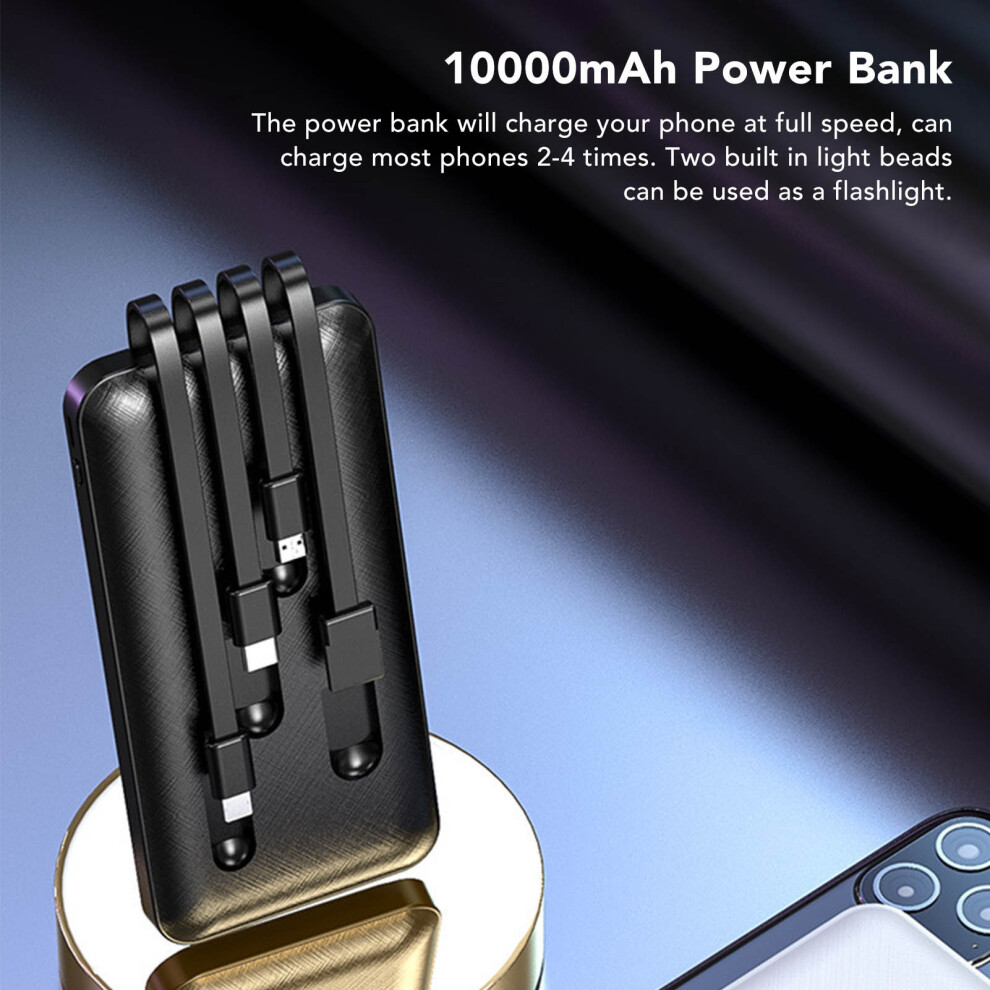 10000Mah Ultrathin Power Bank With Digital Display, Black, 14X6.8x2cm 7681353879548