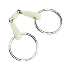 Horse^Mouth Bit with Rubber Ring Stainless Steel Rustproof Middle Ring Loose