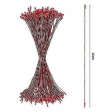 (Red) 2025 100pcs Drop Ornaments String Ribbon Xmas Ball Pendant Hanging Ropes Decorations For Home Gift Packaging Tag